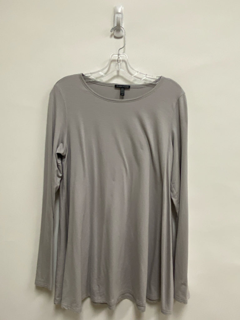 Eileen Fisher Size M Gray Long Sleeve Ladies Top