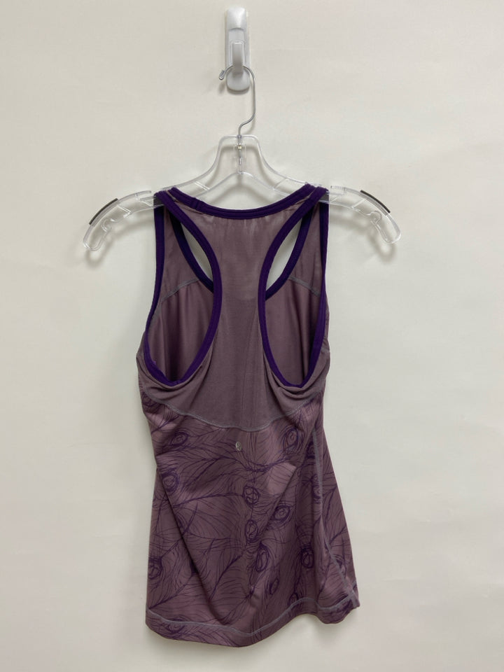 Lululemon Size 8 Dusty Purple Feathers Tank Athletic Top