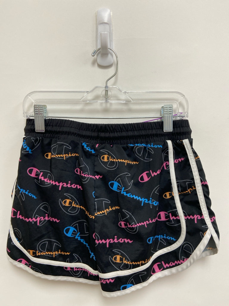 Champion SIZE 10/12 Black Multi Color Logo Pull-on Girl&