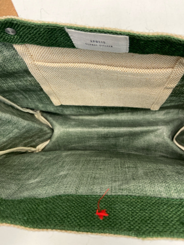 Green Tan Word(s) Tote Bag