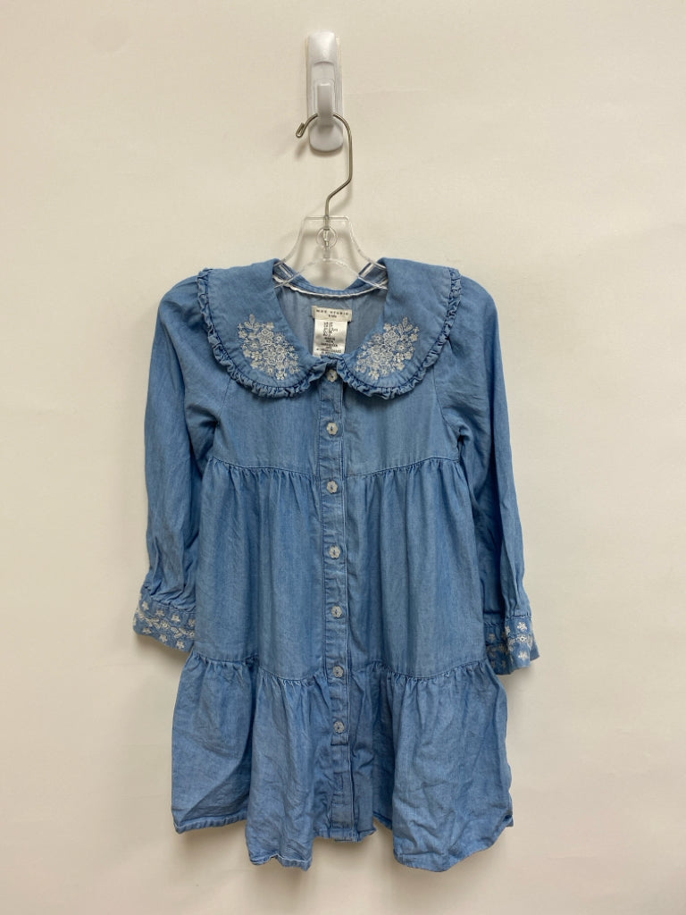 Max Studio SIZE 3T Chambray White Flowers Girl&