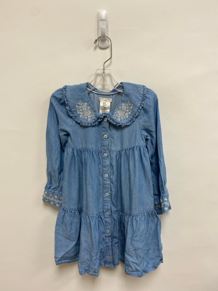 Max Studio SIZE 3T Chambray White Flowers Girl&