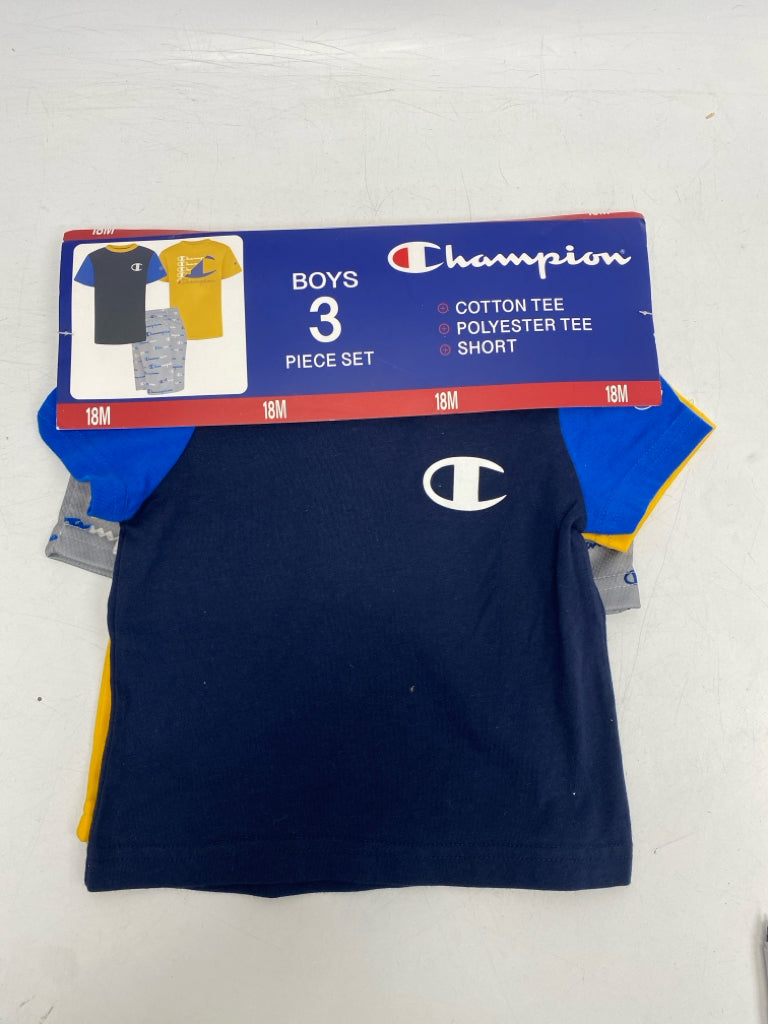 NWT Champion SIZE 18M Blue/Yel Gray Boy&