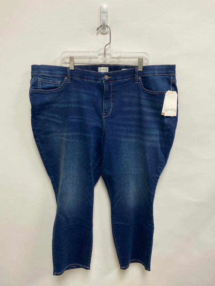 NWT wonderly Size 24W Blue Denim Ladies Jeans