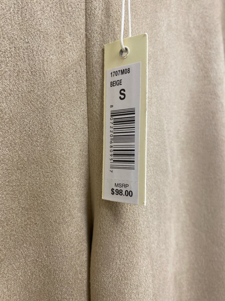 NWT Max Studio Size S Beige Pull-on Faux Suede Ladies Pants