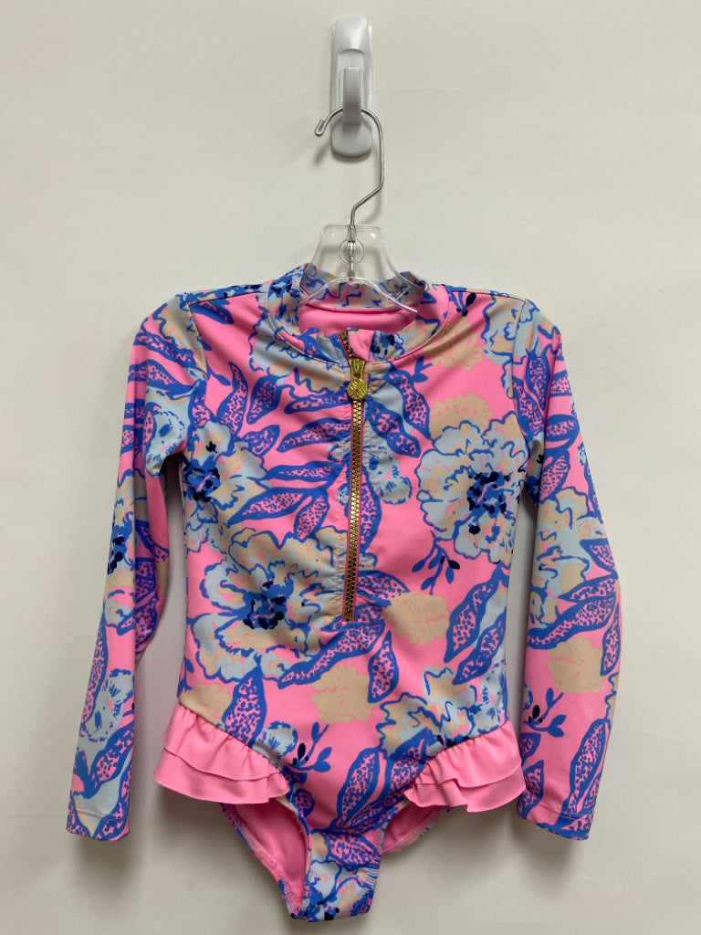 LILLY PULITZER SIZE 4 Pink Blue/White Floral Girl&