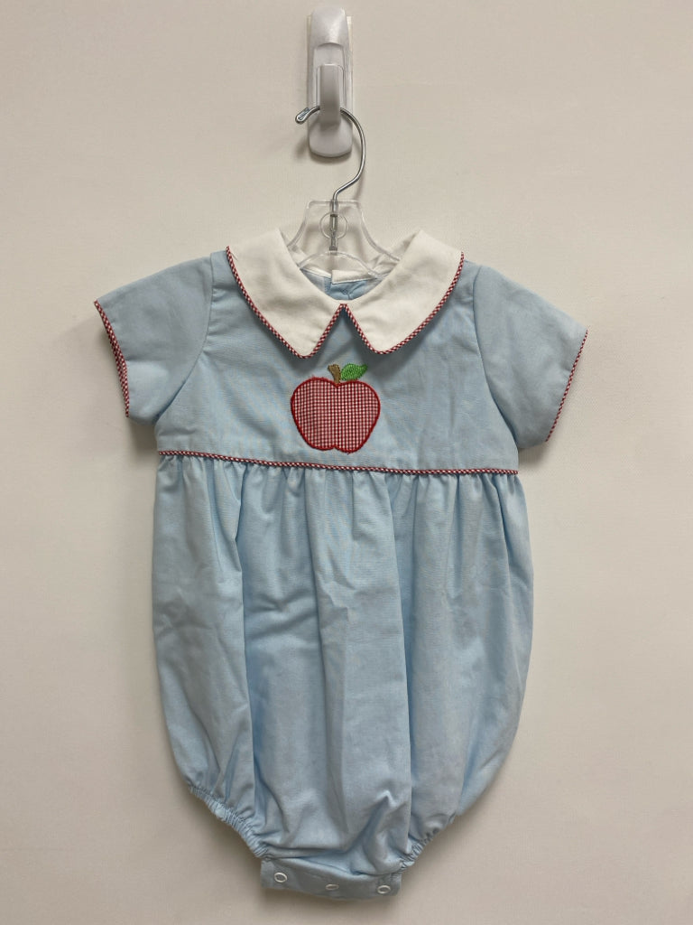 SIZE 12M Powder Blue Red/White Trimmed Boy&