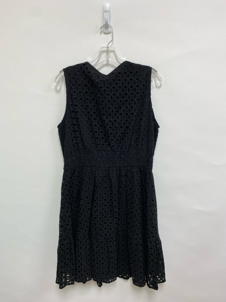 NWT pretty garden Size L Black Sleeveless Eyelet Ladies Dress