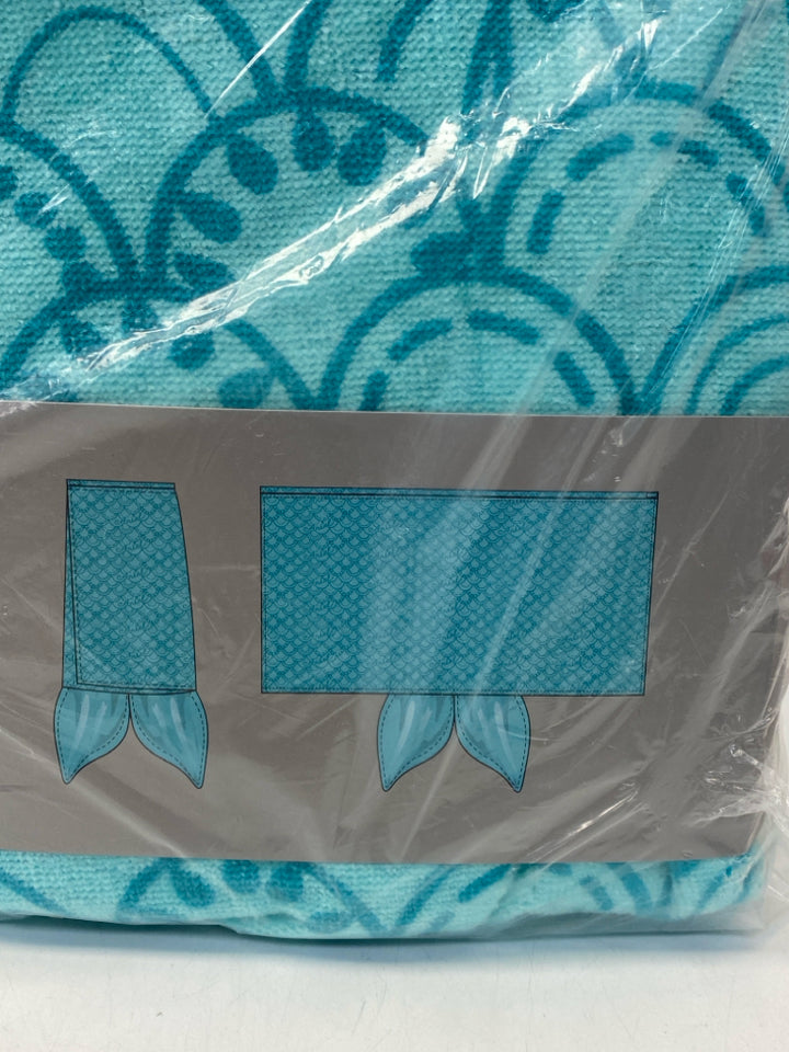 NEW/PKG Disney Aqua Turquoise Mermaid Beach Towel