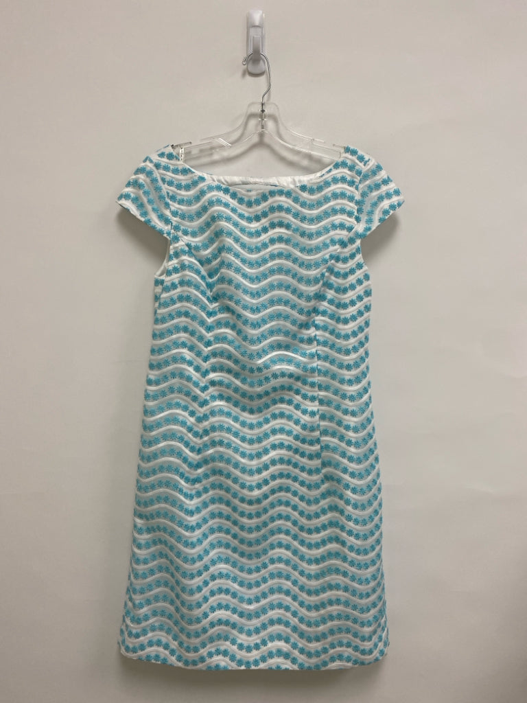 LILLY PULITZER Size 6 White Aqua Embroidered Ladies Dress – etc. Consignment Shoppe Winston Salem