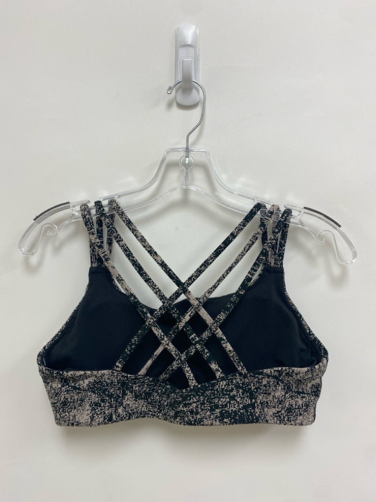 Athleta Size M Taupe Black Mottled Athletic  Bra