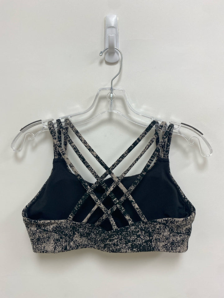 Athleta Size M Taupe Black Mottled Athletic  Bra