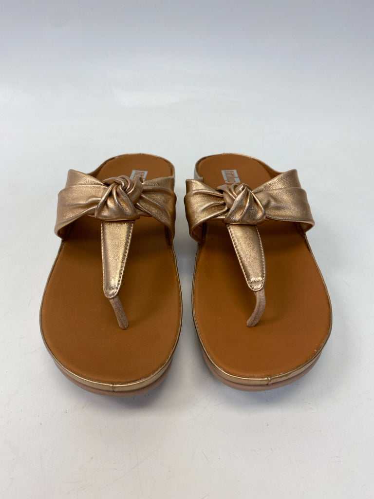 Fit Flop  Size 10 Rose Gold Knotted Sandals