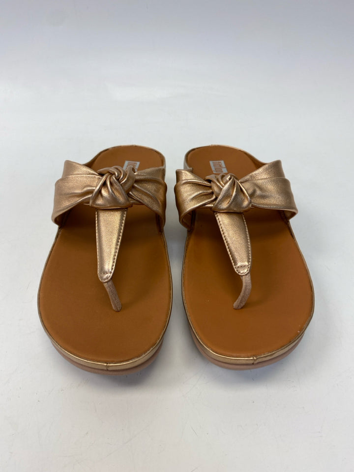 Fit Flop  Size 10 Rose Gold Knotted Sandals