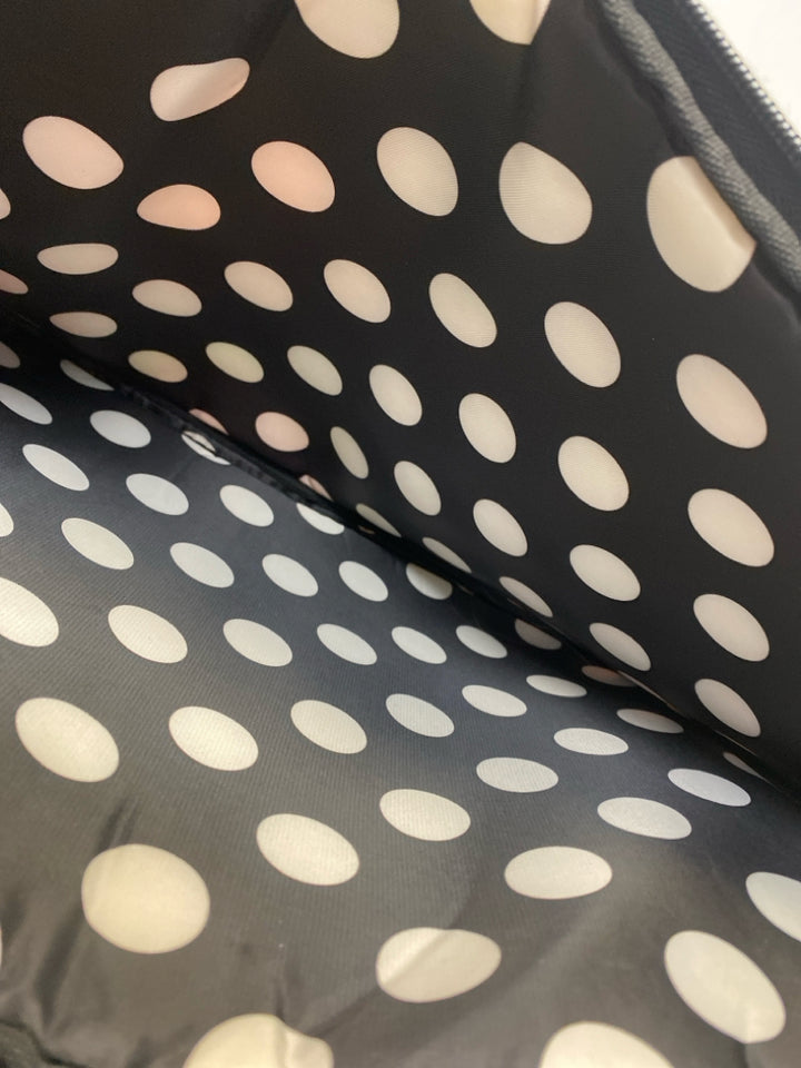 Black Multi Color Dots Fabric Laptop Sleeve