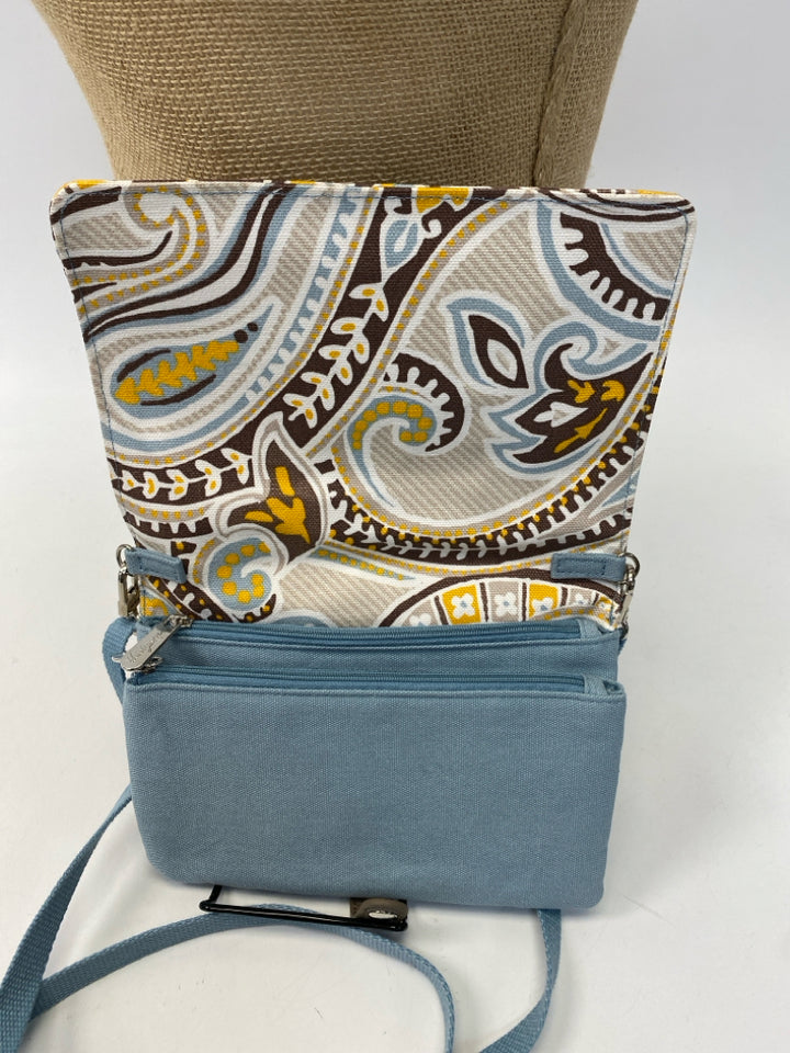 Thirty-One Brown Blue/Multi Paisley Crossbody