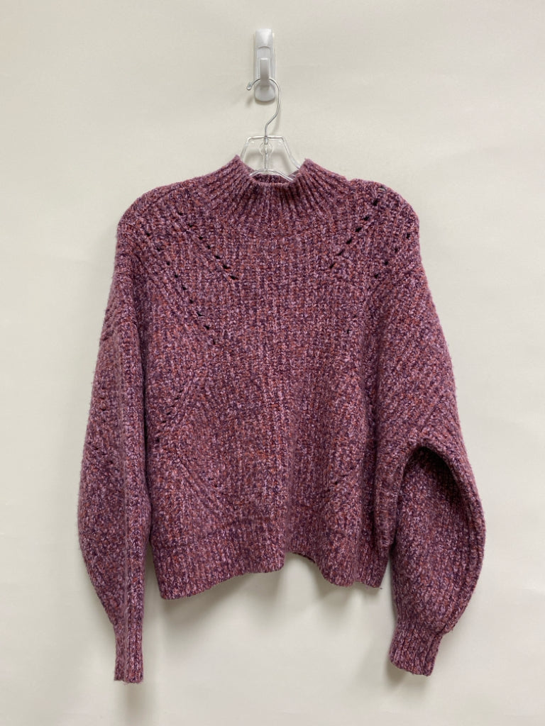 LOFT Size L Purple Rust Mock Neck Ladies Sweater