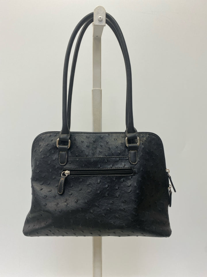 Kim Rogers Black Embossed Handbag
