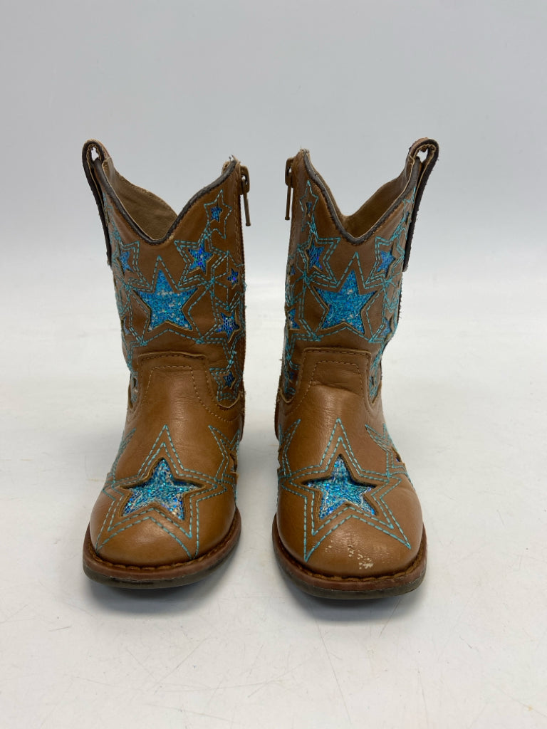 wonder nation SIZE 7 Brown Turquoise Stars Girl&