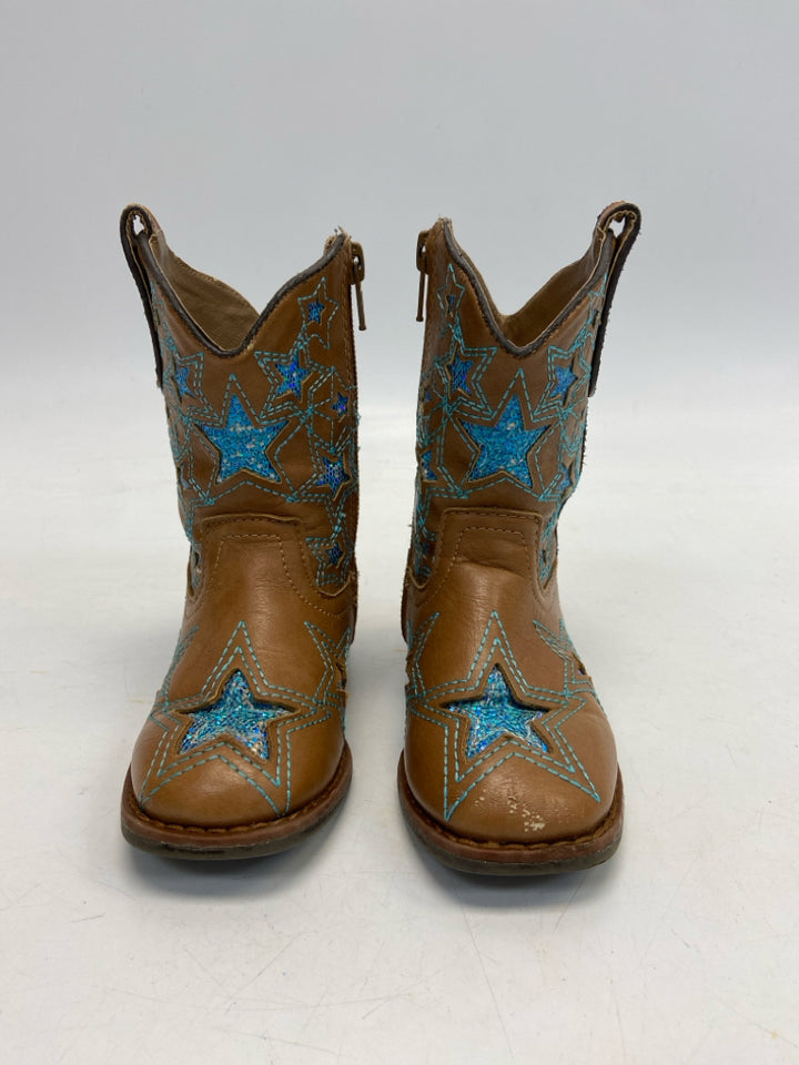 wonder nation SIZE 7 Brown Turquoise Stars Girl&