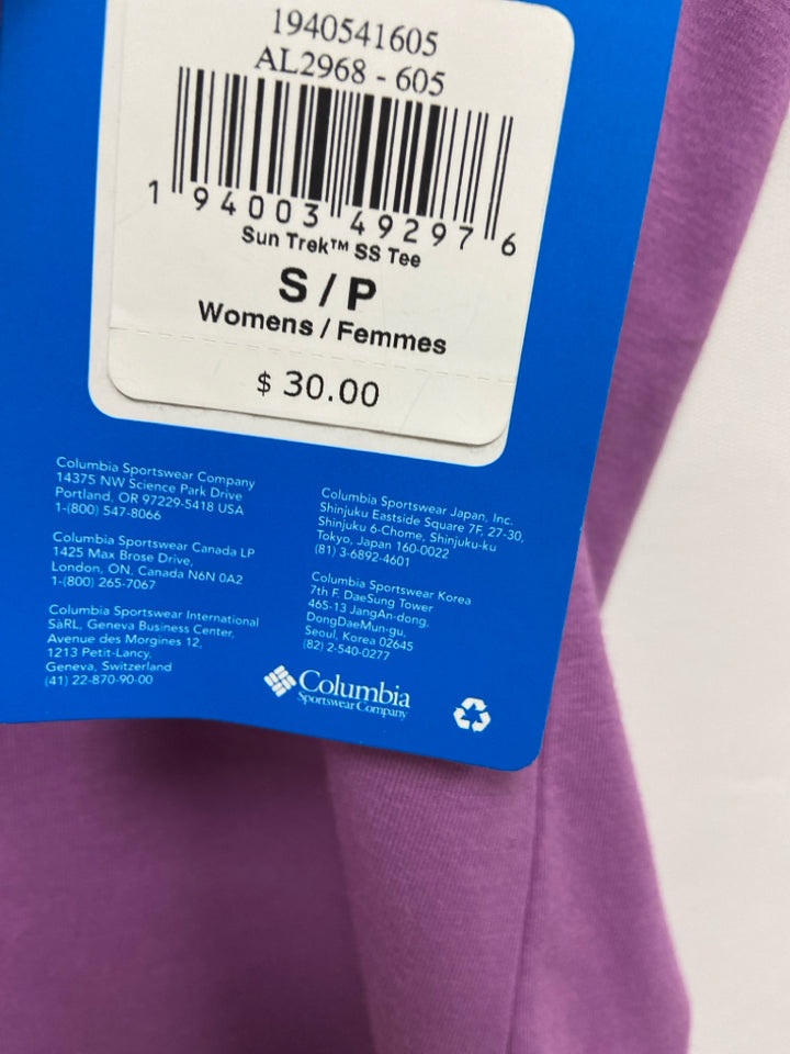 NWT Columbia Size S Lavender Ladies Top