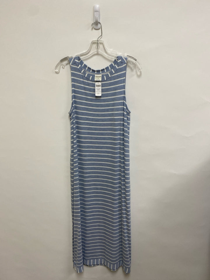 NWT Soma Size S Blue White Striped Sleeveless Ladies Dress