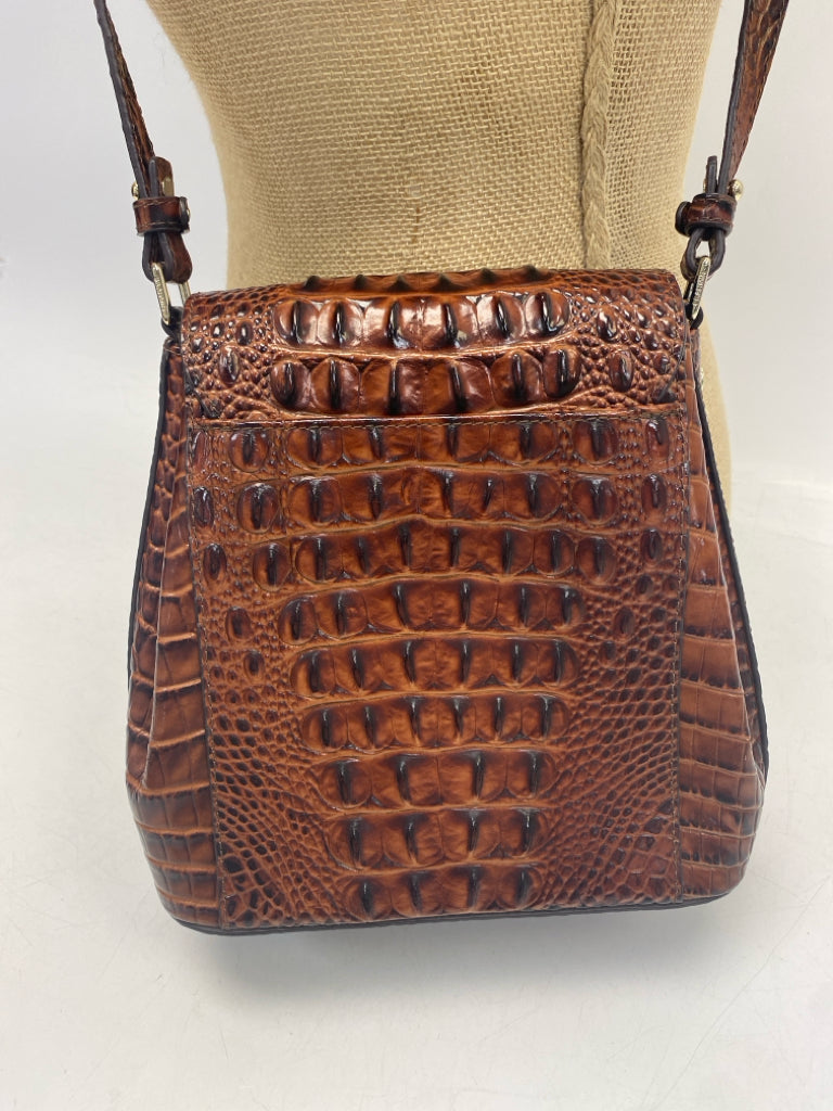 Brahmin Brown Embossed Crossbody