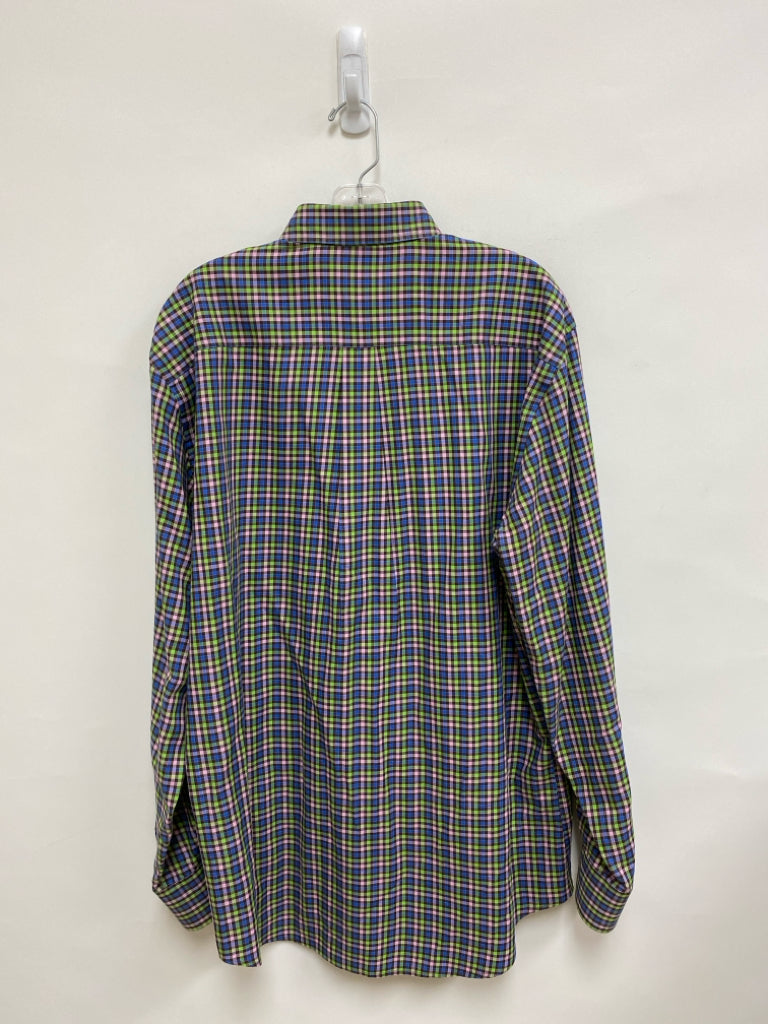 Peter Millar Size L Brown/Green Blue/Pink Checkered Men&