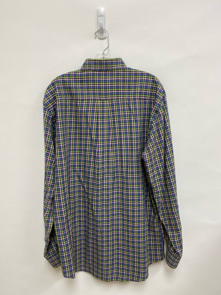 Peter Millar Size L Brown/Green Blue/Pink Checkered Men&