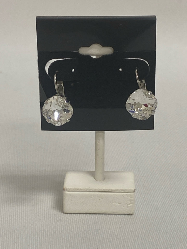 sabika Silver Color Clear Circles Earrings