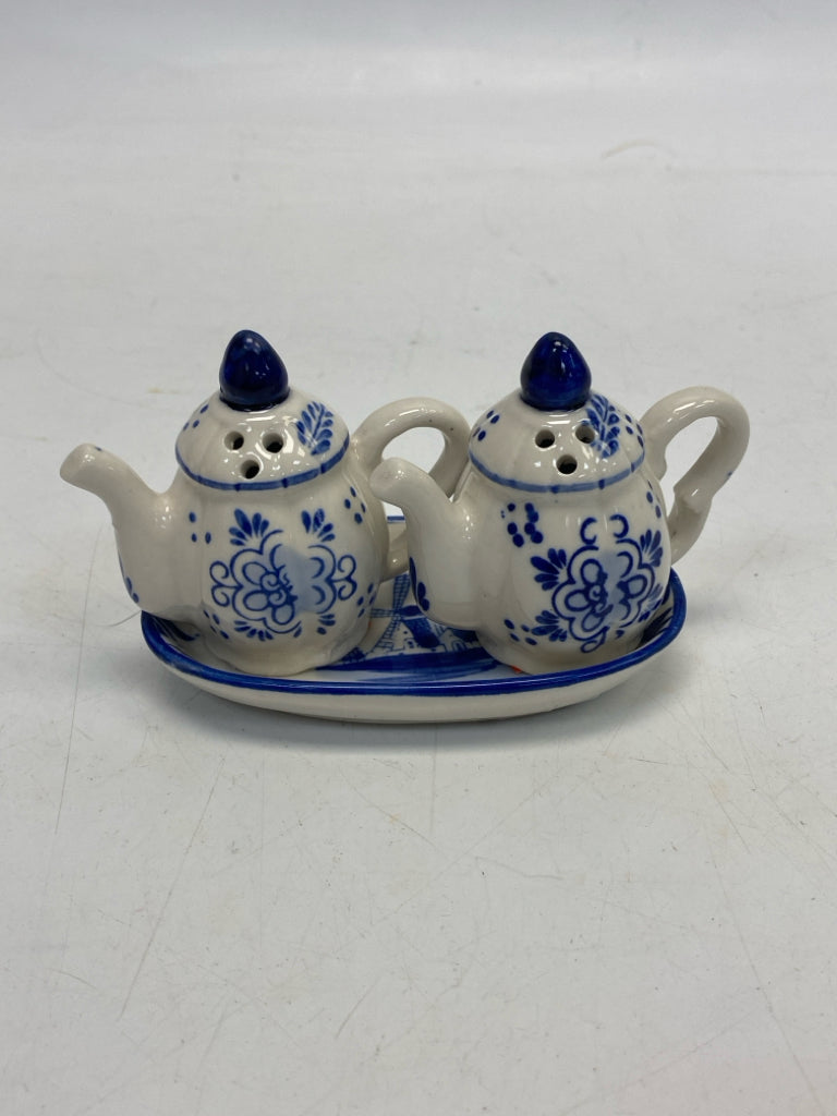 Delft Blue White Ceramic Salt/Pepper