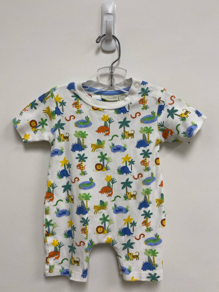 JoJo Maman SIZE 0-3M White/Blue Green/Orange Jungle Animals Boy&