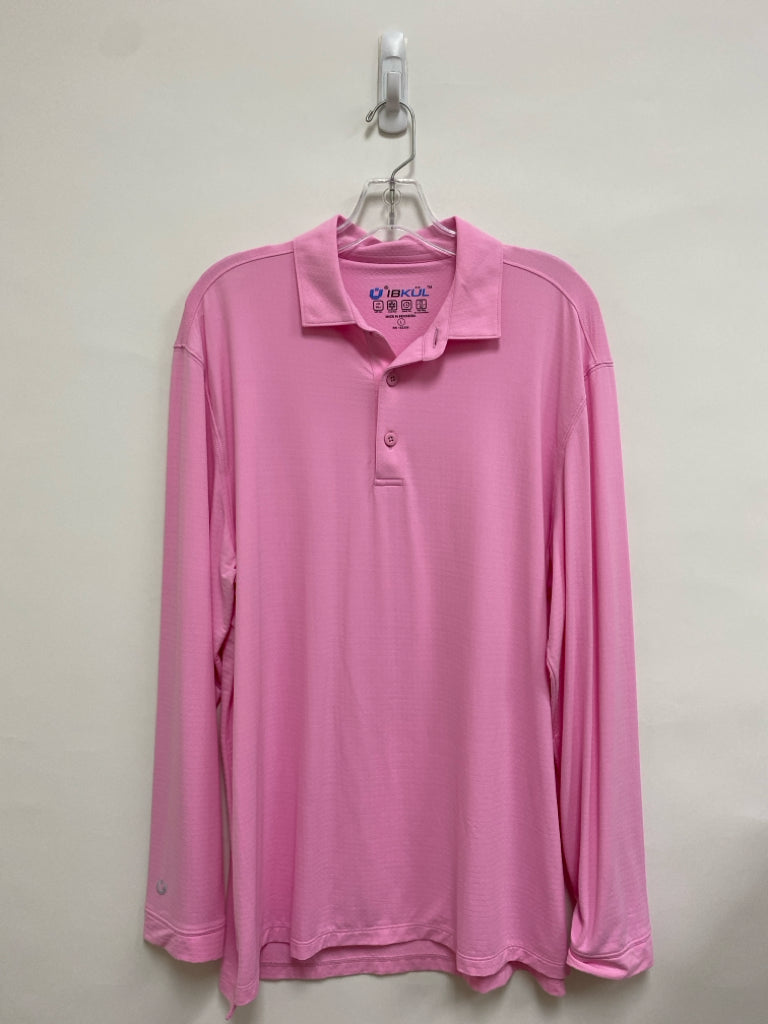 IBKUL Size L Pink Polo Men&