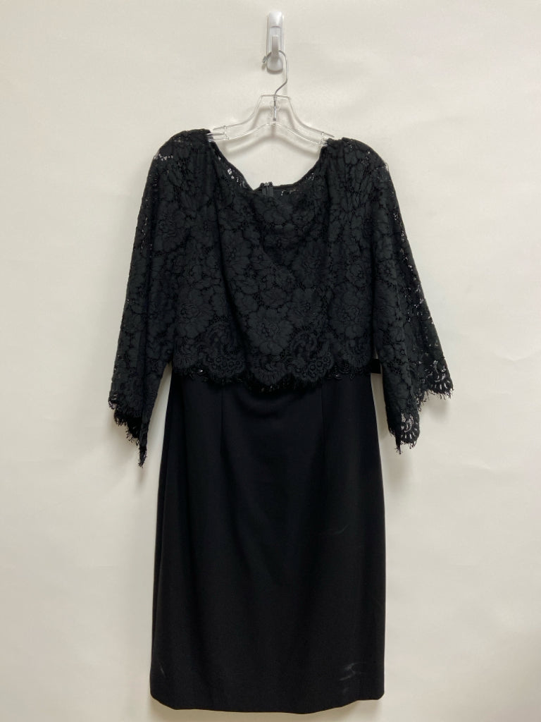 NWT David Meister Size 14 Black Lace Overlay Ladies Dress