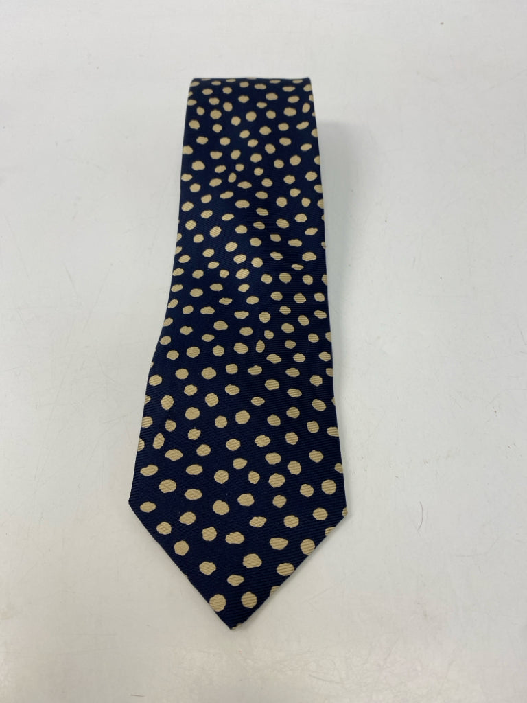 Navy Cream Dots Silk Men&