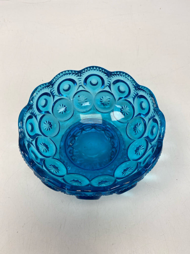 Royal Blue Moon/Stars Glass Candy Container