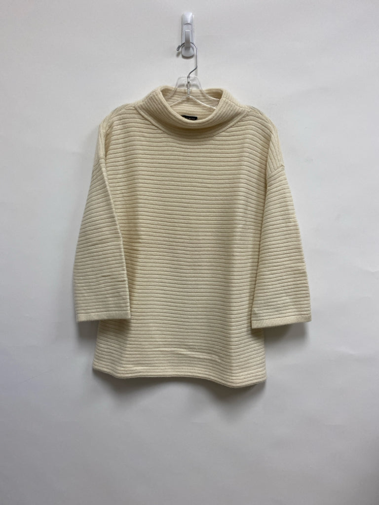 Talbots Size S Cream Mock Neck Cashmere Ladies Sweater