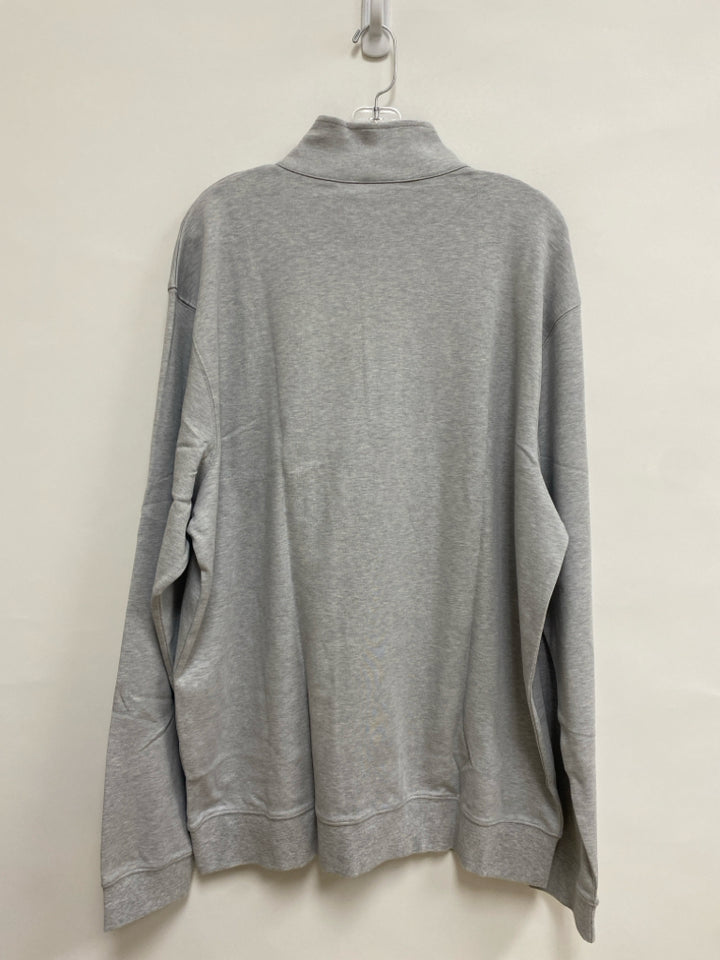 NWT Masters Collection Size XXL Gray Quarter Zip Cotton Men&
