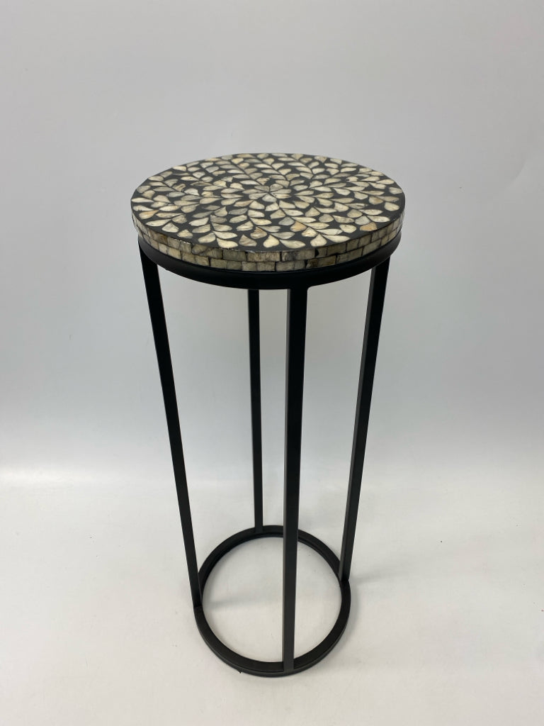 Black White Mosaic Metal Misc. Home Item