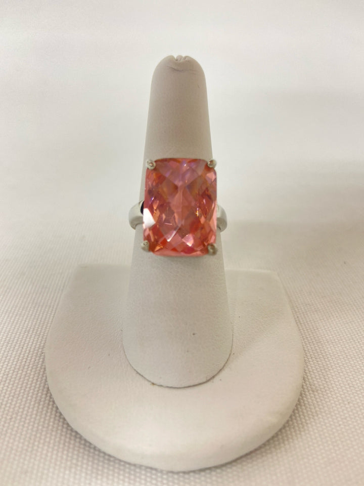 Pink Silver Rectangle(s) Ring
