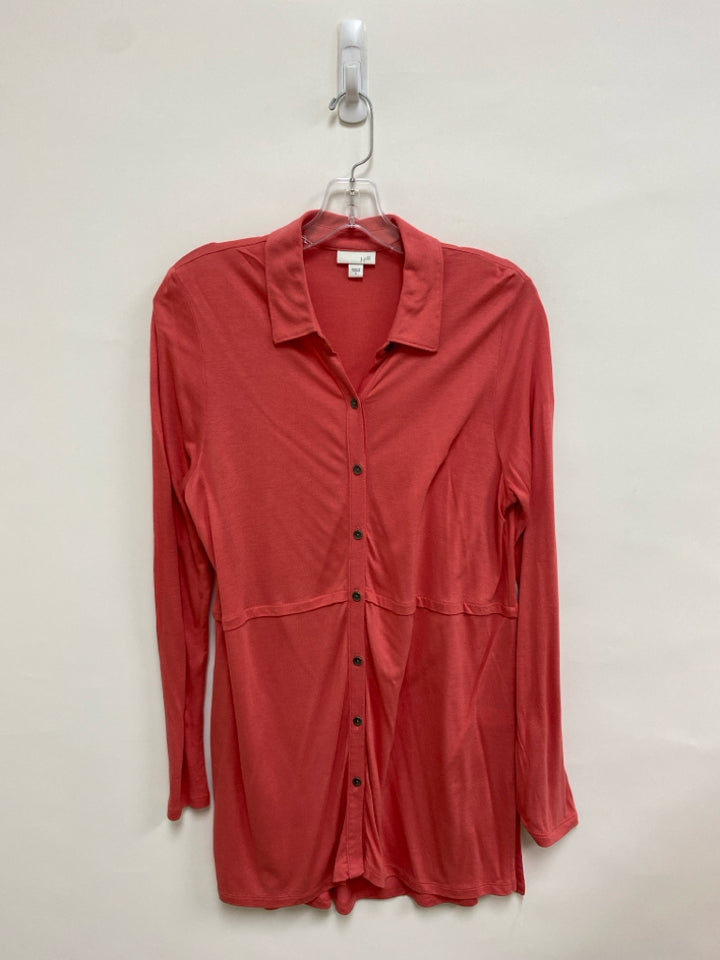 J Jill Size S Coral Button Up Ladies Top