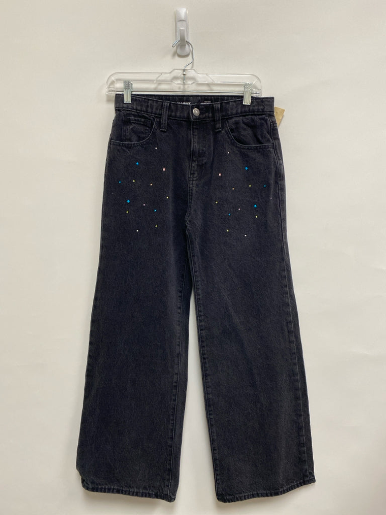Old Navy Size 10 Black Multi Color Rhinestone Denim Ladies Jeans