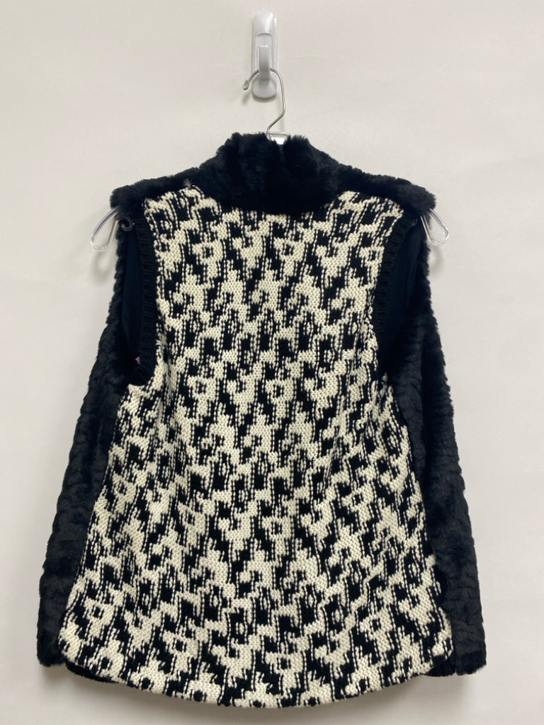 LOFT Size XS Black Drape Faux Fur Ladies Vest
