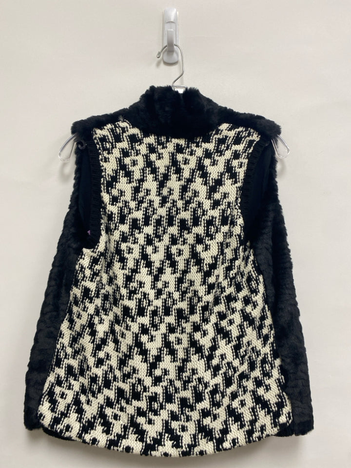 LOFT Size XS Black Drape Faux Fur Ladies Vest