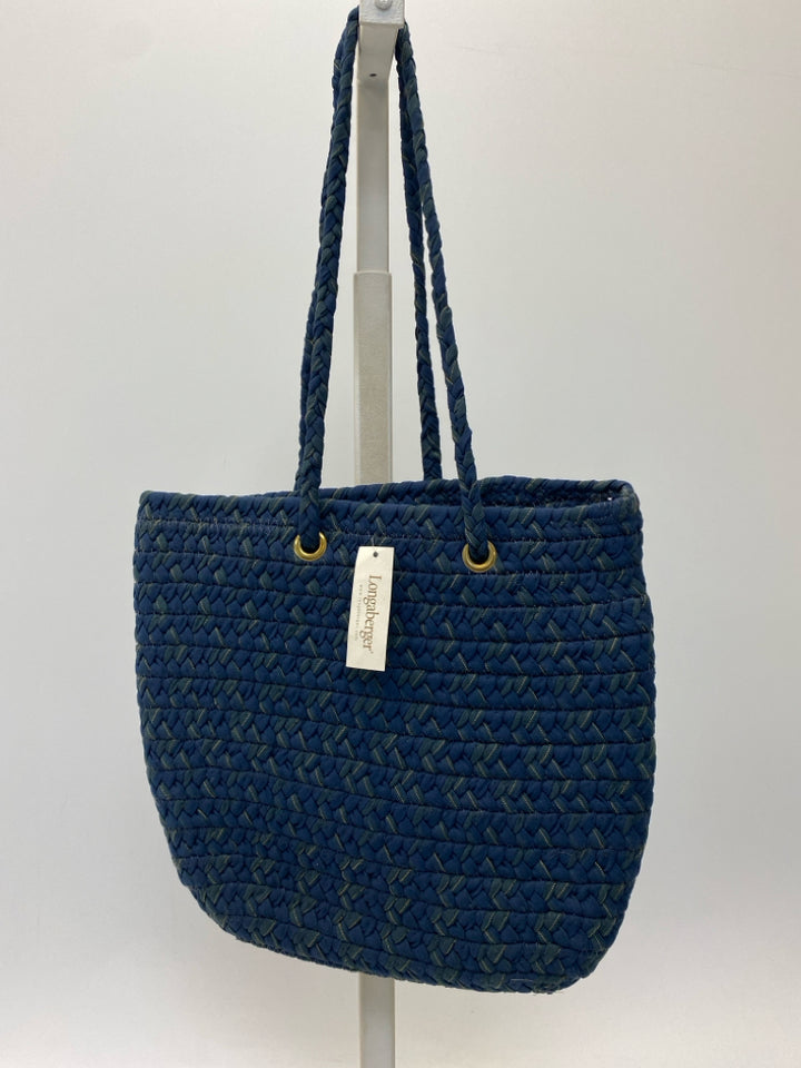 NWT Longaberger Blue Green Tote Bag