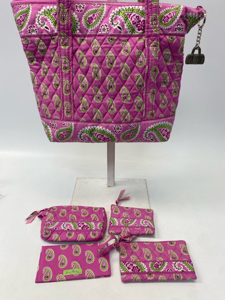 Vera Bradley Pink Green Paisley Handbag