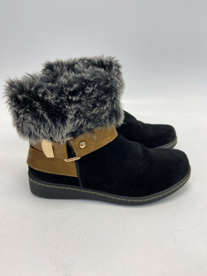 Spring Step EU Shoe Size 35 US Shoe Size 5 Black Tan Trimmed Suede Boots