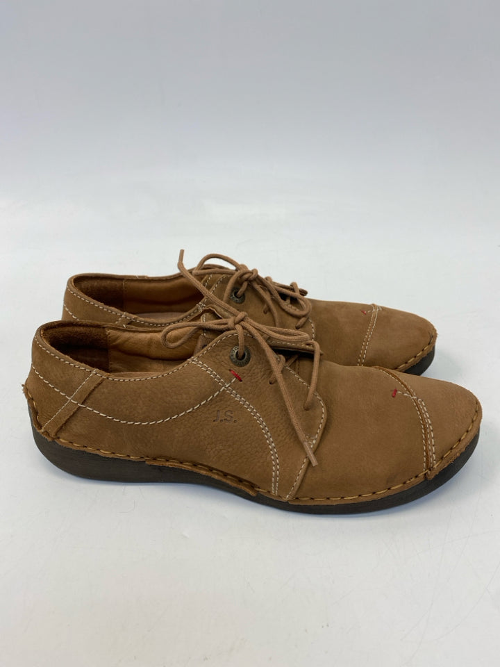 Josef Seibel  Size 39 Brown Lace-up Flats