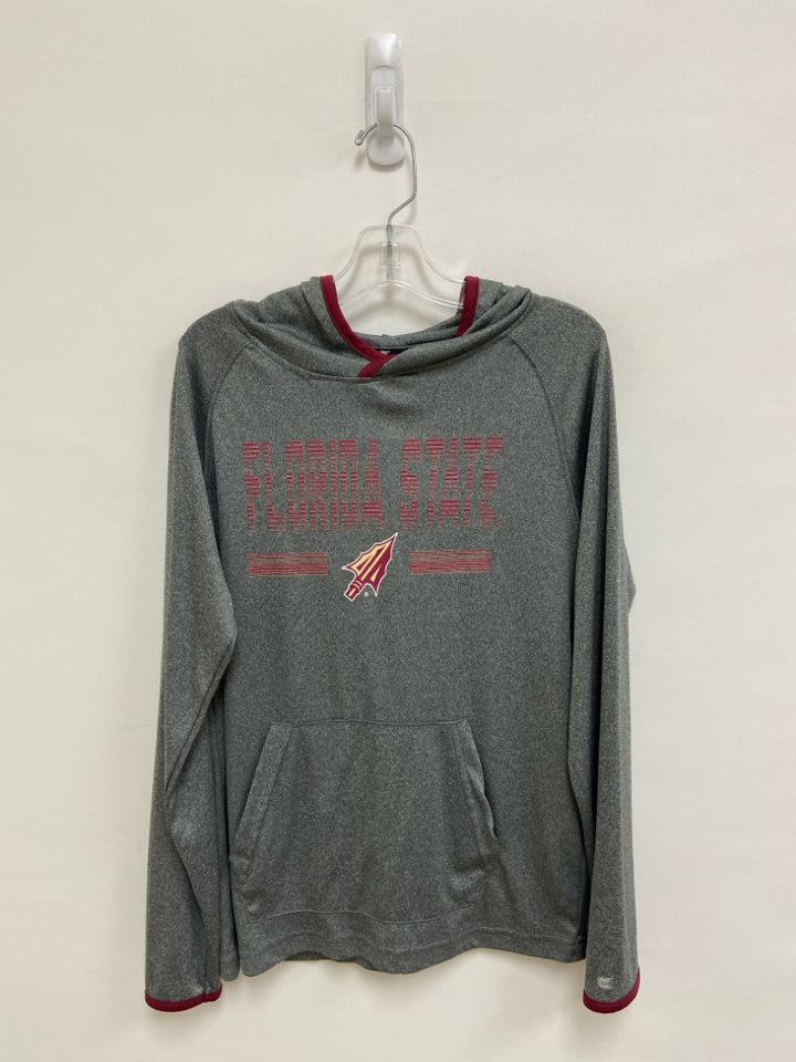 COLOSSEUM SIZE 12/14 Gray Burgundy Hooded Boy&