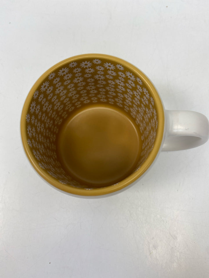 White Ribbed Coffee Mug